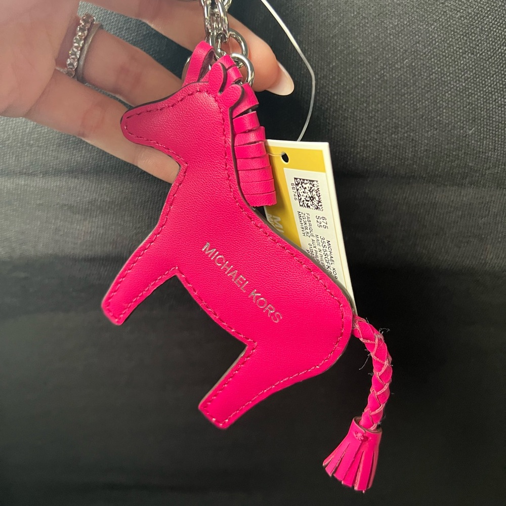Michael Kors Dragonfruit Zebra Keychain - Picture 3 of 3